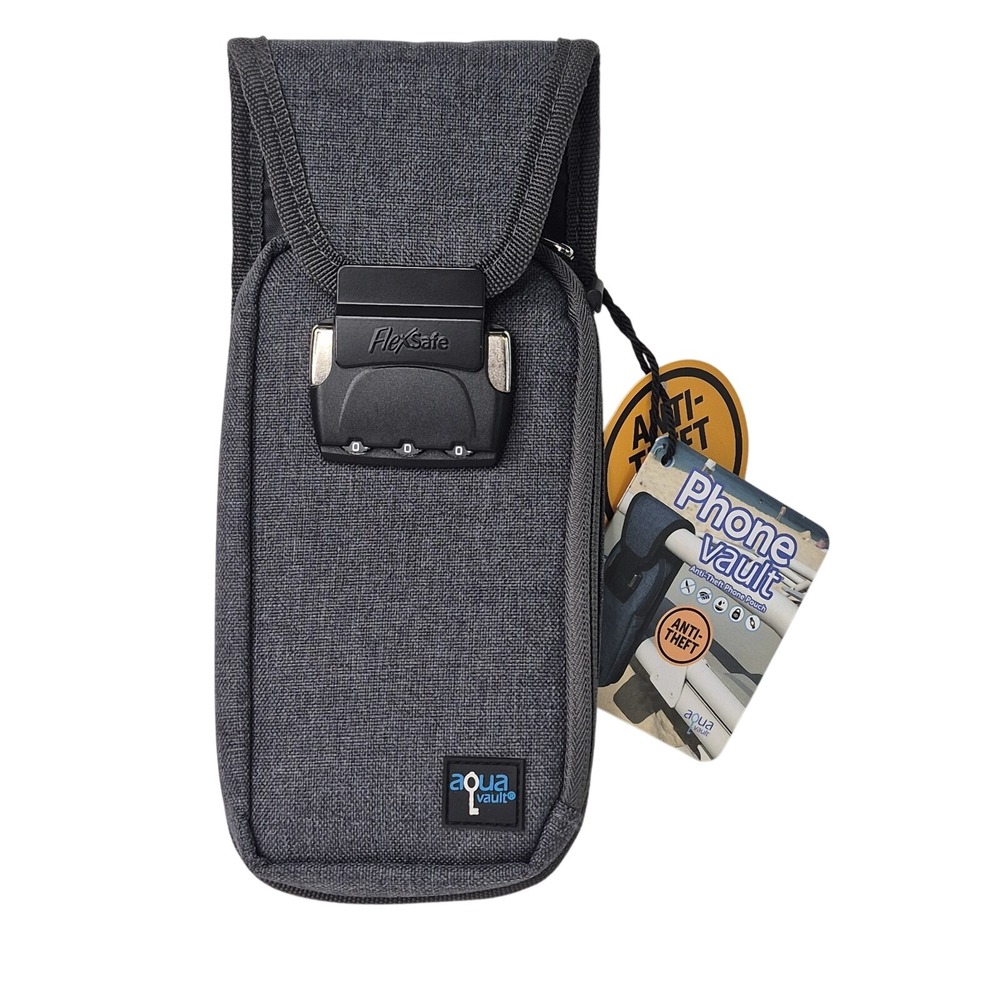 Aqua Vault FLEXSAFE Anti-Theft Portable Safe RFID Water Splash Resistant Grey
